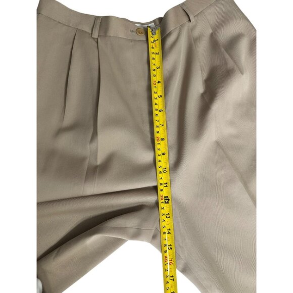 Talbots Pleated‎ Front Pants Womens Size 12 Beige Corpcore Neutral Capsule FLAW - Picture 6 of 14